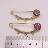 Muslim Pink Brooch Pin 2 pcs