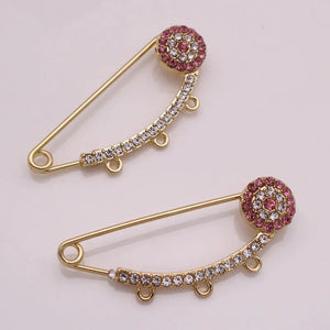 Muslim Pink Brooch Pin 2 pcs