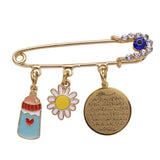 Muslim Islam Ayatul Kursi Pink Brooch Baby Pin Stainless Steel