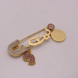 Muslim Islam Allah AYATUL KURSI Leen Stainless Steel Baby Pin