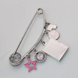 Muslim Islam Koran Book Allah Pink Brooch Baby Pin