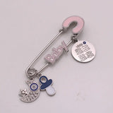 Muslim Quran Four Qul Suras Crescent Moon Star Amulet Baby Pin