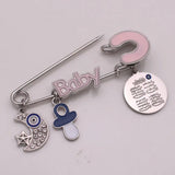 Muslim Quran Four Qul Suras Crescent Moon Star Amulet Baby Pin