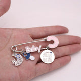 Muslim Quran Four Qul Suras Crescent Moon Star Amulet Baby Pin
