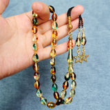 Muslim Resin Tasbih Prayer Beads with Metal Tassel