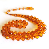 Muslim Tasbih Prayer Beads 10*9mm Amber Resin Islamic Rosary Tesbih