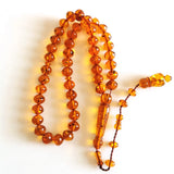 Muslim Tasbih Prayer Beads 10*9mm Amber Resin Islamic Rosary Tesbih