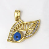 Muslim Evil Eye Crystal Pendant Necklace, Charm Islam Gift Jewelry
