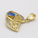Muslim Evil Eye Crystal Pendant Necklace, Charm Islam Gift Jewelry