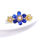 Chinese Glass Flower Hair Pins Wedding Hair Jewelry