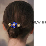 Chinese Glass Flower Hair Pins Wedding Hair Jewelry