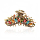 Vintage Antique Bronze Flower Hair Claw Crab Women Hair Accessories