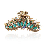 Vintage Antique Bronze Flower Hair Claw Crab Women Hair Accessories