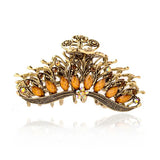 Vintage Antique Bronze Flower Hair Claw Crab Women Hair Accessories