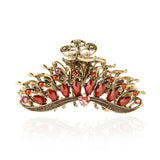 Vintage Antique Bronze Flower Hair Claw Crab Women Hair Accessories