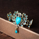 Vintage Owl Hair Claw Clip Rhinestone Hair Clip Accessories