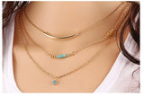 na411 3-layer Boho Hand Palm Eyes Necklace