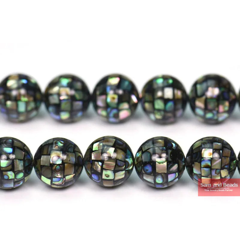 10mm Abalone Shell Beads for Jewelry Making 12pcs/lot