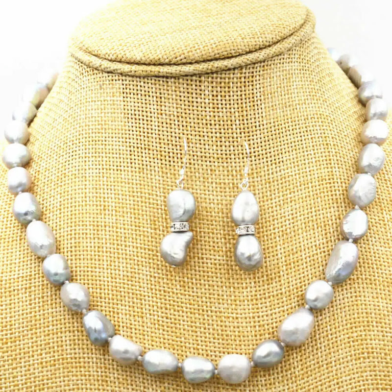 Real Baroque Cultured Pearl Necklace Set