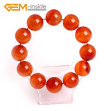 Carnelian Stone Bracelet 6-12mm DIY Jewelry Buddhist Treasure