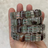 Green Phantom Quartz Stone Bracelet - Natural Gemstone Jewelry Bangle
