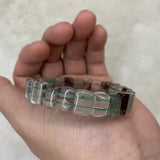Green Phantom Quartz Stone Bracelet - Natural Gemstone Jewelry Bangle