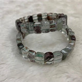 Green Phantom Quartz Stone Bracelet - Natural Gemstone Jewelry Bangle