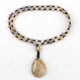 Chrysanthemum Stone Pendant for DIY Jewelry Necklaces