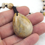 Chrysanthemum Stone Pendant for DIY Jewelry Necklaces