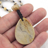 Chrysanthemum Stone Pendant for DIY Jewelry Necklaces