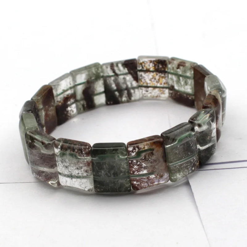 Green-Phantom Quartz Stone Bracelet DIY Jewelry for Women