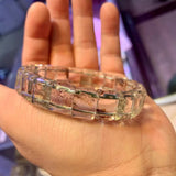 Green-Phantom Quartz Stone Bracelet Natural Gemstone DIY Jewelry