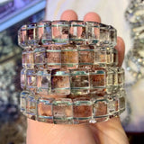 Green-Phantom Quartz Stone Bracelet Natural Gemstone DIY Jewelry