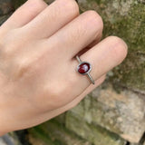 Natural Garnet Ring Women's Jewelry Gift