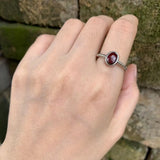 Natural Garnet Ring Women's Jewelry Gift