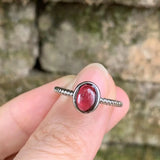 Natural Garnet Ring Women's Jewelry Gift