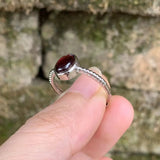 Natural Garnet Ring Women's Jewelry Gift