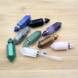 Gemstone Hexagon Prism Bottle Pendant Essential Oil Diffuser