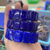 Lapis Lazuli Stone Beads Bracelet Natural Gemstone Bangle
