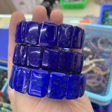 Lapis Lazuli Stone Beads Bracelet Natural Gemstone Bangle
