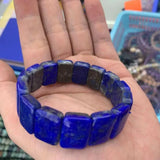 Lapis Lazuli Stone Beads Bracelet Natural Gemstone Bangle