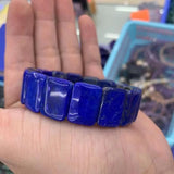 Lapis Lazuli Stone Beads Bracelet Natural Gemstone Bangle