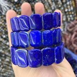 Lapis Lazuli Beads Bracelet Natural Gemstone Bangle