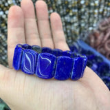 Lapis Lazuli Beads Bracelet Natural Gemstone Bangle