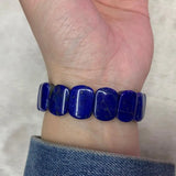 Lapis Lazuli Stone Beads Bracelet Natural Gemstone Jewelry Bangle