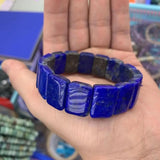Lapis Lazuli Stone Beads Bracelet Natural Gemstone Bangle