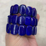 Lapis Lazuli Stone Beads Bracelet Jewelry Bangle for Women Men