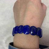 Lapis Lazuli Stone Beads Bracelet Jewelry Bangle for Women Men