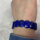 Lapis Lazuli Stone Beads Bracelet Jewelry Bangle for Women Men