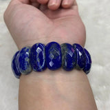 Natural Lapis Lazuli Stone Bracelet - Gemstone Bangle for Men & Women